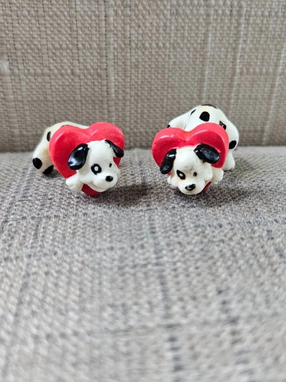 Vinage Earrings Puppy White W/ Black Spots Fashion Ear Jewelry Stud Earrings